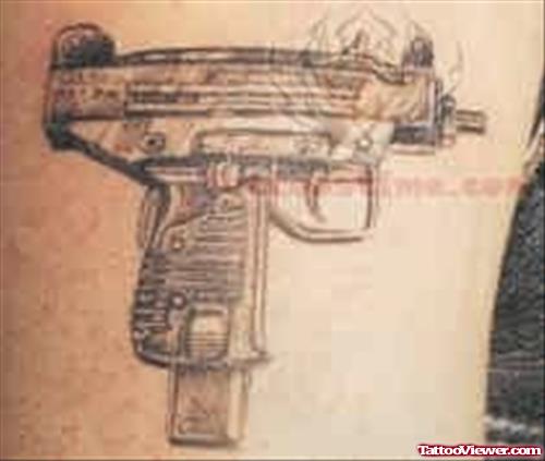 UZI Pistol Tattoo