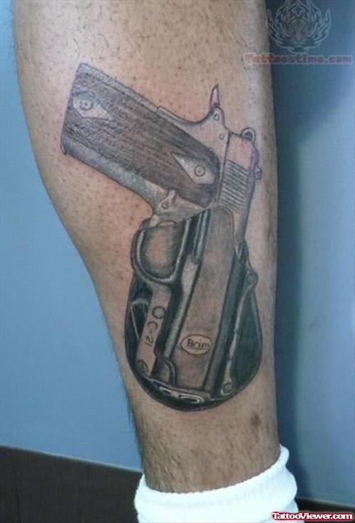 Smith and Wesson Pistol Tattoo