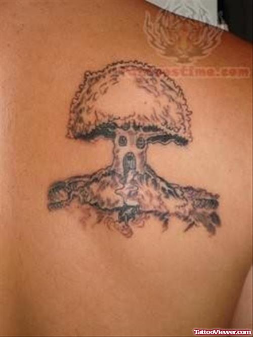 Tree Tattoo On Back Shoulder