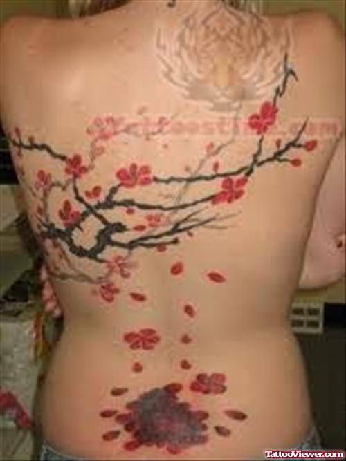 Plants Tattoos On Back Body