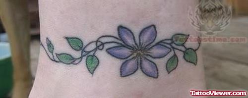 Vine Plant Ankle Tattoo
