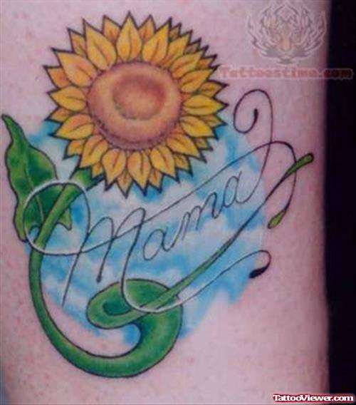 Sunflower Plant Tattoo