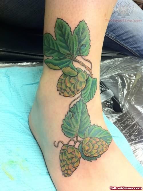 Tumblr Plant Tattoo On Ankle