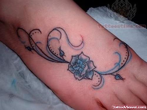 Beautiful Rose Plant Tattoo