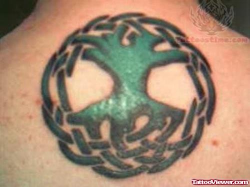 Celtic Tree Tattoo On Back