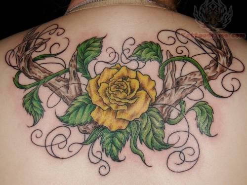 Upper Back Plant Tattoos