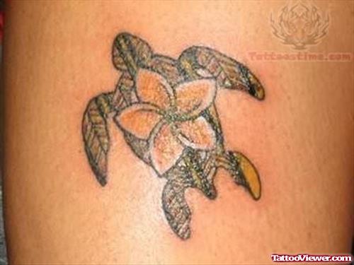 Awesome Polynesian Flower Tattoo