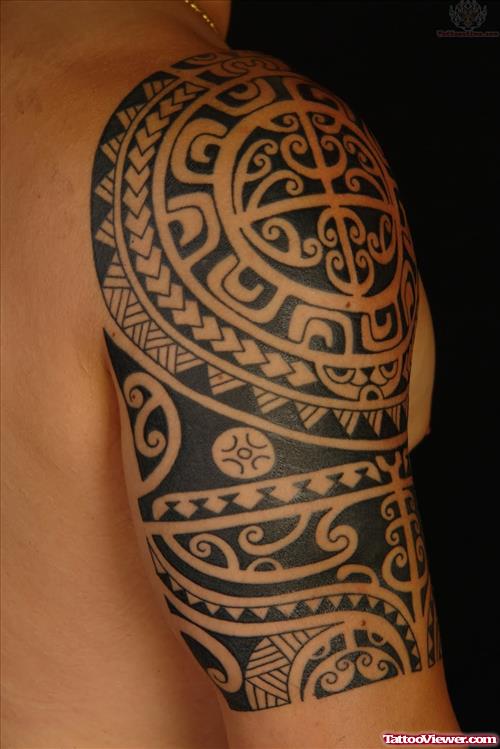 Best Polynesian Tattoo On Shoulder