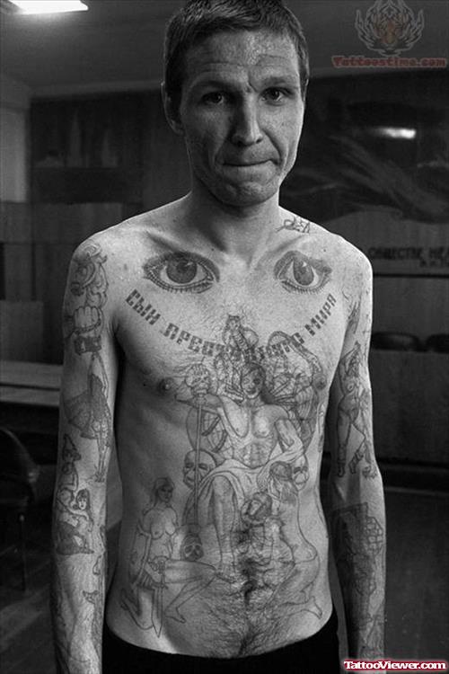 Sergei Vasiliev Prison Tattoo