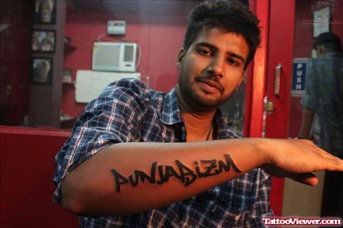 Punjabizm Tattoo On Right Arm