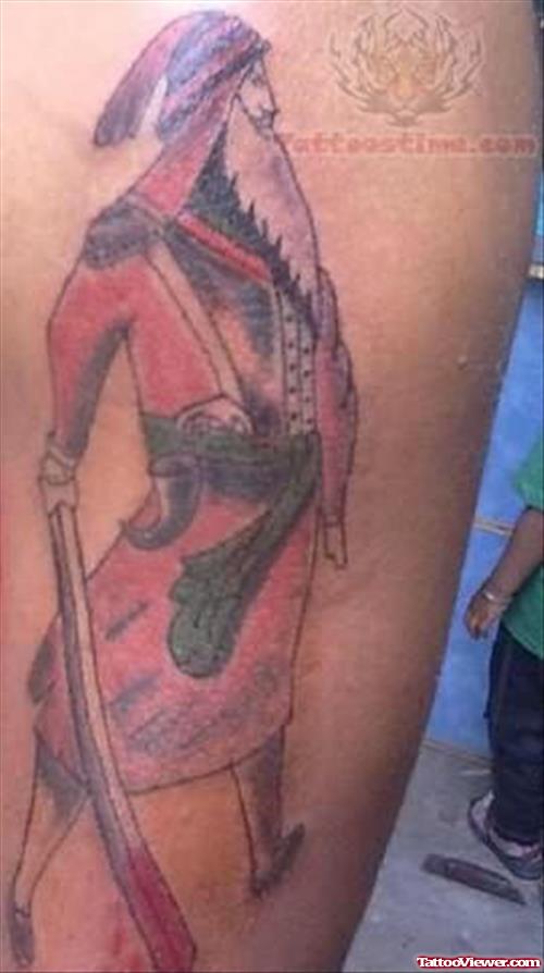 Punjabi Religious Guru Tattoo