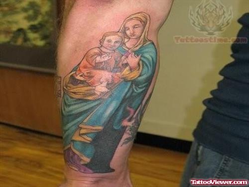 Jesus-Mary Religious Tattoo