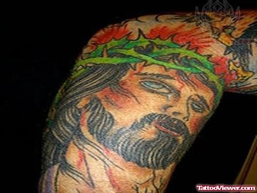 Jesus Tattoo For Arm