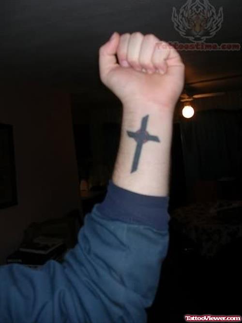 Religious Cross Tattoos On Wrist