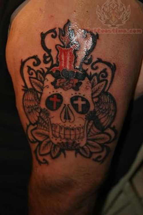Rememberence Skull Tattoo