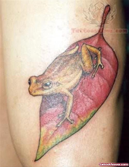 Yellow Frog Tattoo