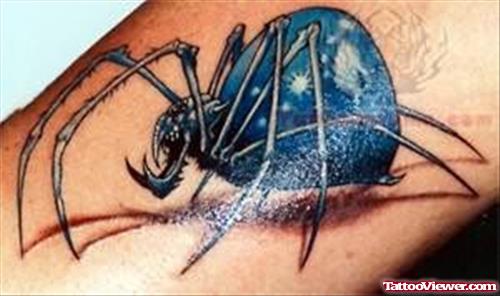Blue Insect Tattoo