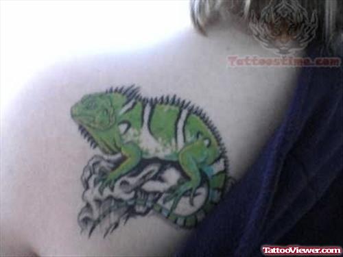 Green Reptile Lizard Tattoo