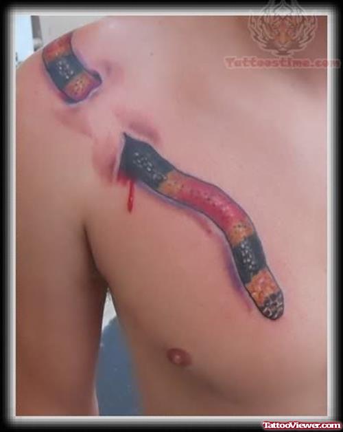 Reptile Eartworm Tattoo
