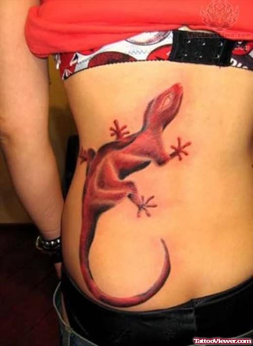 Awesome Reptile Tattoo Design for Female