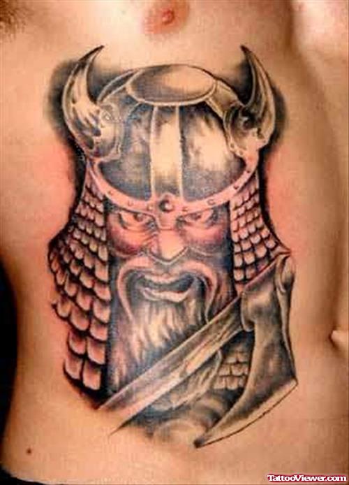 Angry Person Tattoo On Rib