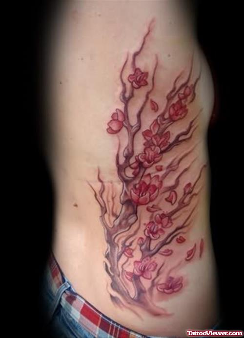 Rib Cherry Branch Kelly Tattoo