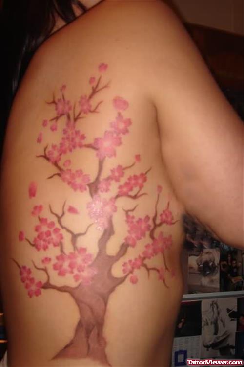 Awesome Tree Tattoo On Rib