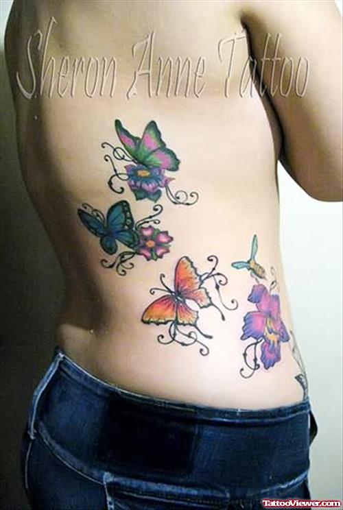 Butterfly Tattoos On Ribs