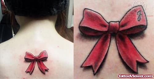 Little Ribbon Bow Tattoo