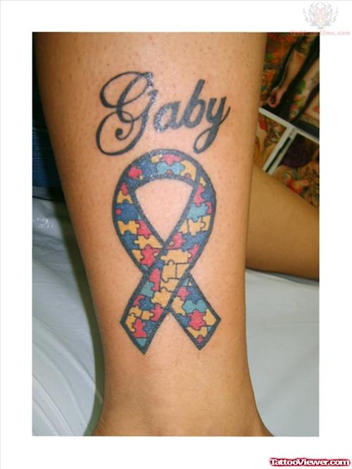 Gaby Ribbon Tattoo