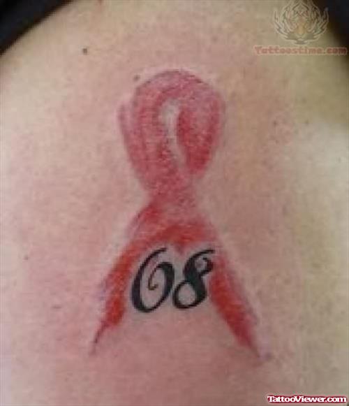 Red Ribbon Tattoo Image