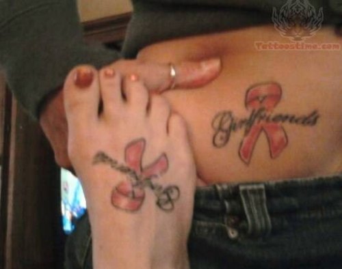 Couple Ribbon Tattoo