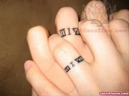 Wedding Ring Numeric Tattoos