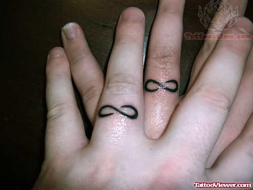Infinity Ring Tattoo For Couple