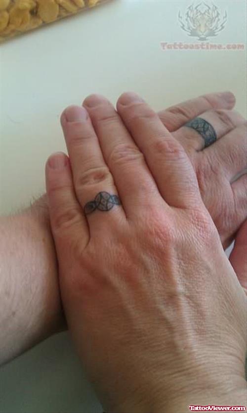 Ring Tattoos For Couple