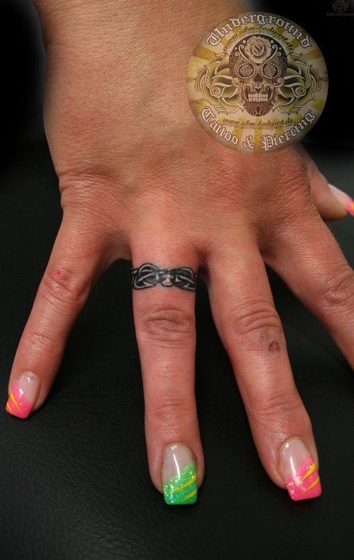 Ring Tattoo On Hand by Admin