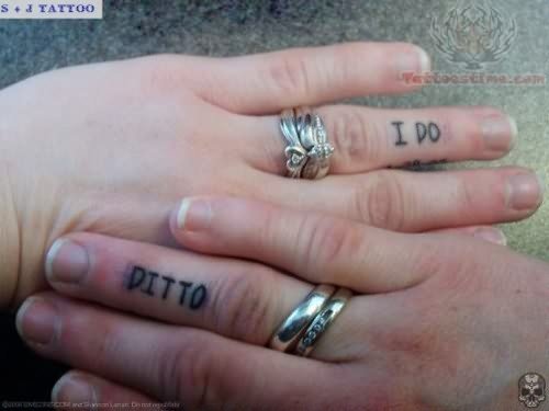 I Do Rings Tattoo On Fingers