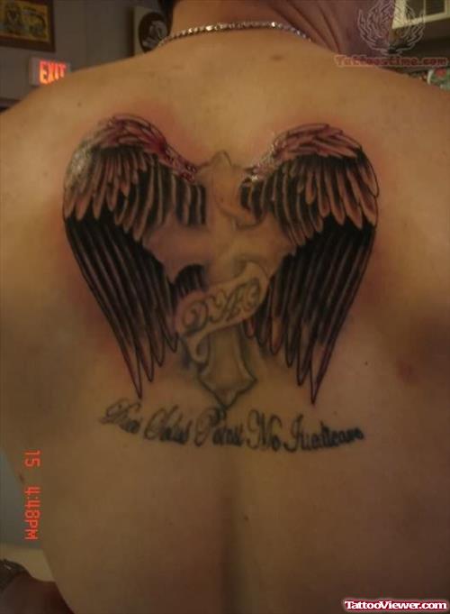 Winged Rosary Tattoo