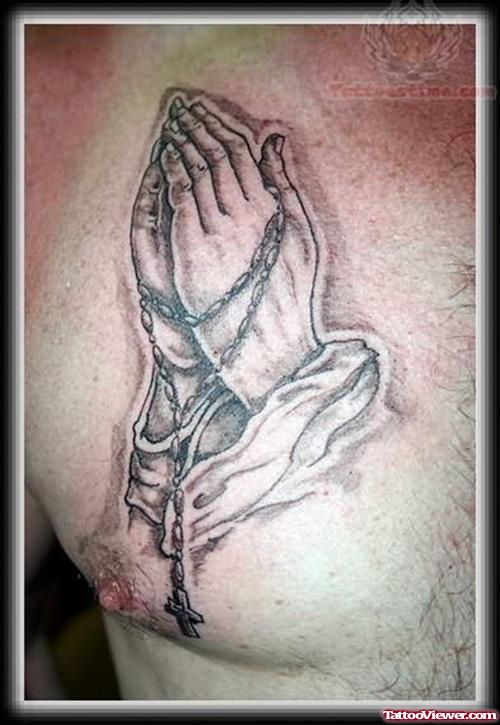 Rosary Tattoo On Chest Picture