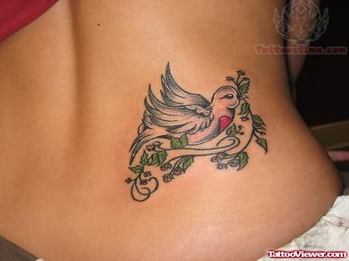Cute Bird Rosary Tattoo
