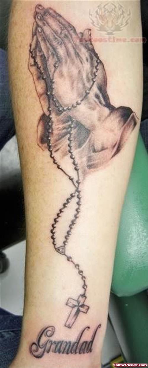 Grandad Rosary Tattoo