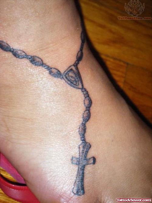 Elegant Rosary Tattoo