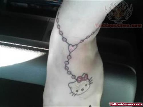 Hello Kitty Rosary Tattoo
