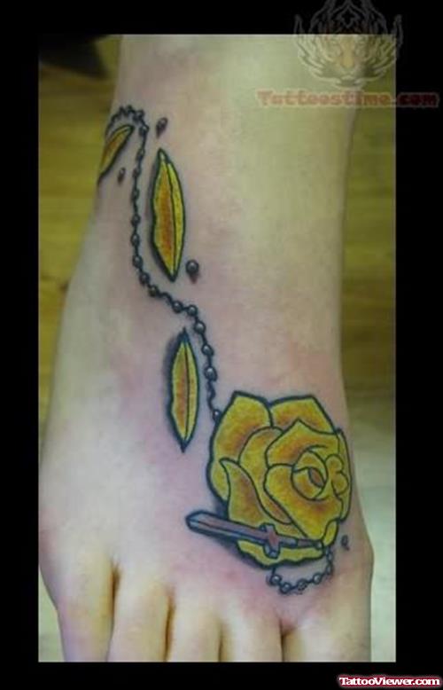Rosary Flower Tattoo