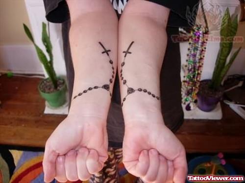 Rosary Tattoos On Erists