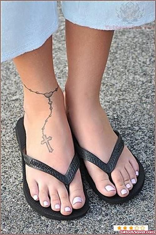 Rosary Ankle Tattoos