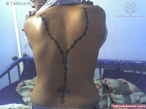 Full Back Rosary Tattoo