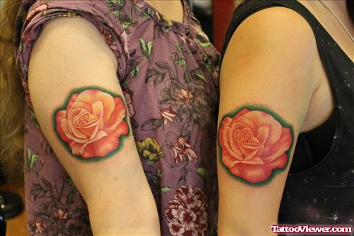 Red Rose Flowers Tattoos By Hannah Wolf
