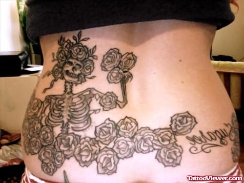 Small Roses Tattoos On Waist