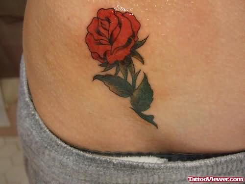 Rose Tattoo On Hip